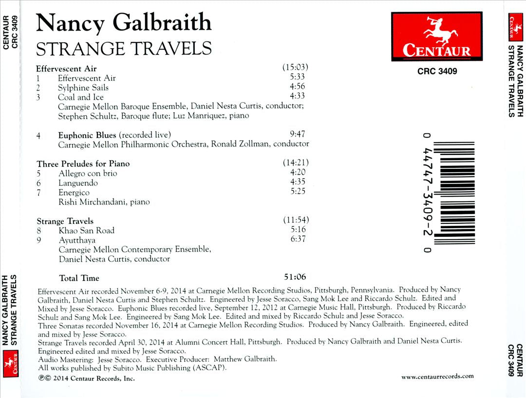 Nancy Galbraith: Strange Travels cover art