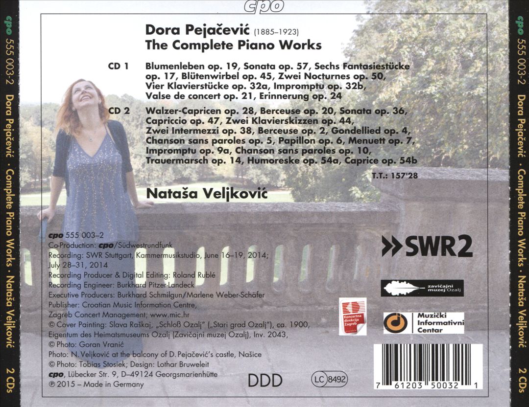 Dora Pejacevic: The Complete Piano Works cover art