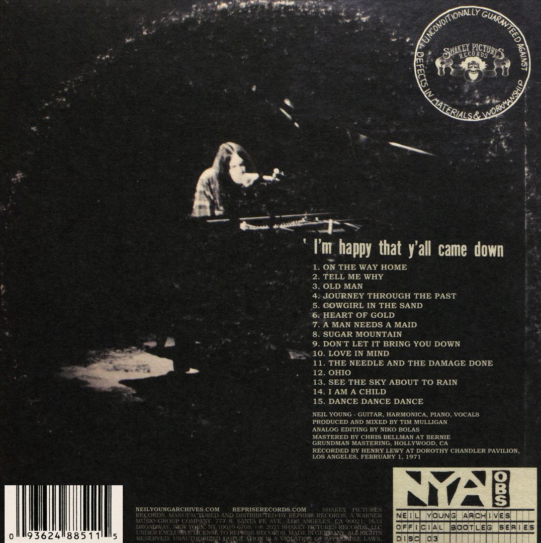I'm Happy That Y'all  Came Down [Live at the Los Angeles Music Center]: Dorothy Chandler Pavilion 1971 cover art
