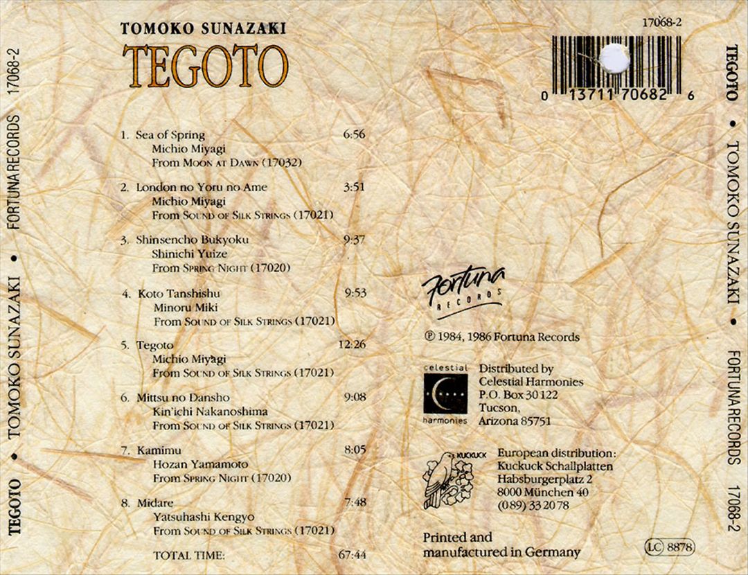 Tegoto: Japanese Koto Music cover art
