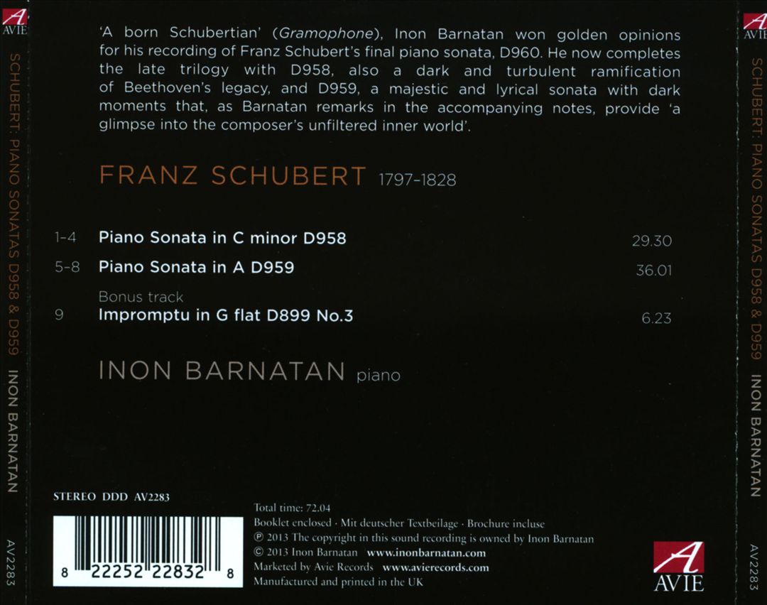 Schubert: Piano Sonatas D 958 & D 959 cover art