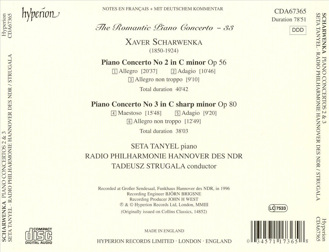 Scharwenka: Piano Concertos Nos. 2 & 3 cover art