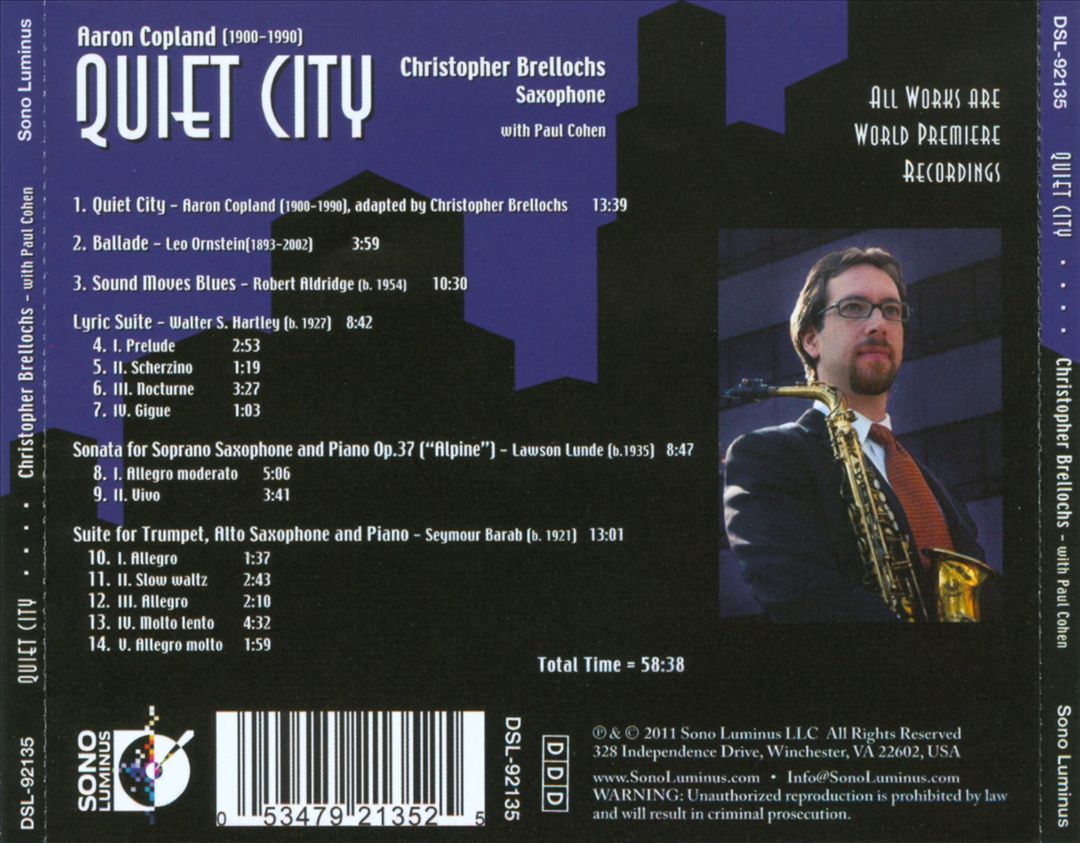 Aaron Copland: Quiet City cover art