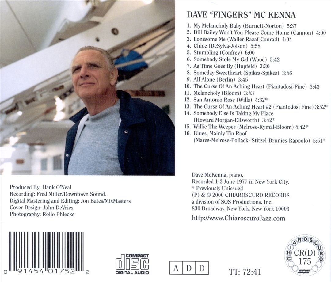 Dave "Fingers" McKenna cover art