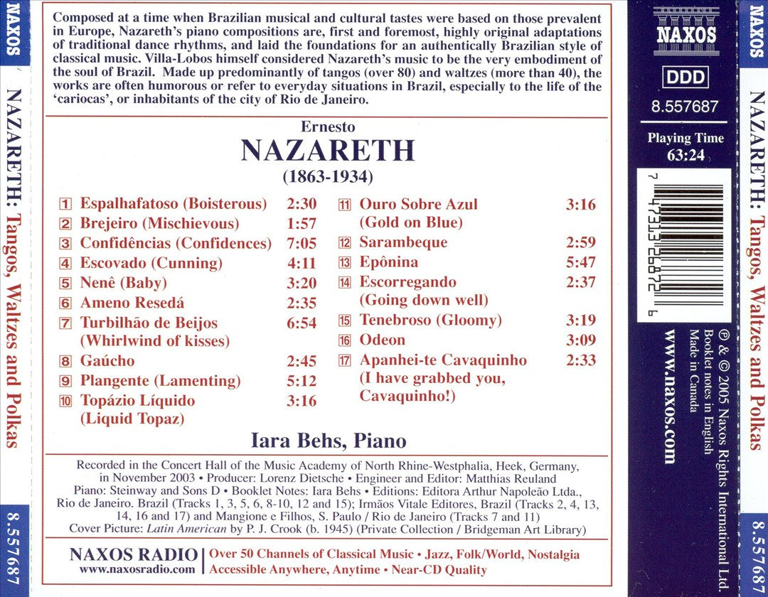 Ernesto Nazareth: Tangos, Waltzes and Polkas cover art