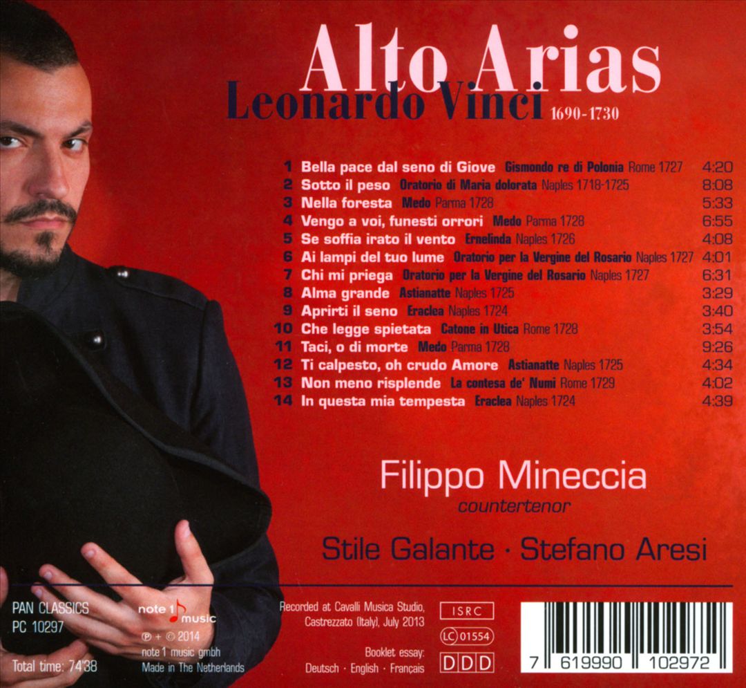 Leonardo Vinci: Alto Arias cover art