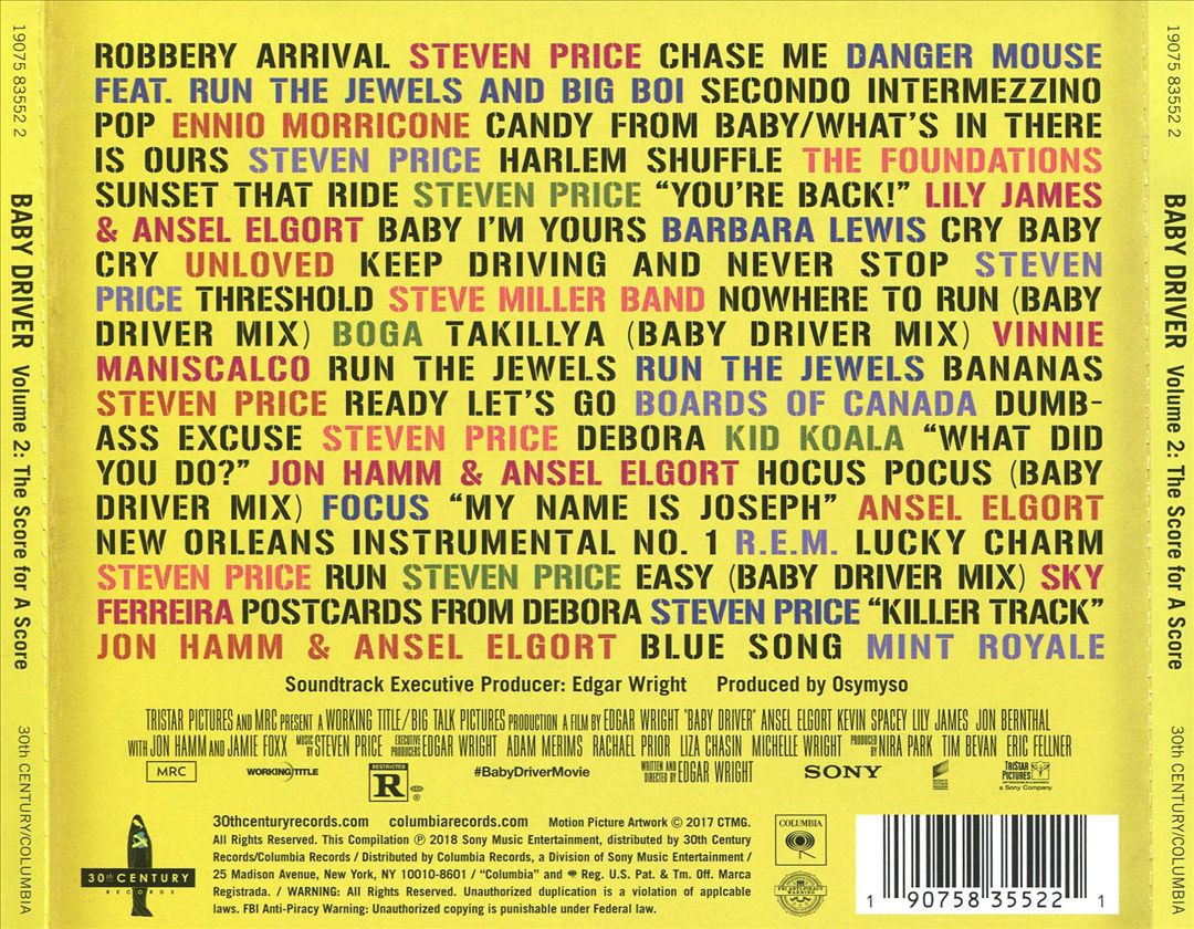 Baby Driver, Vol. 2: The Score for a Score cover art