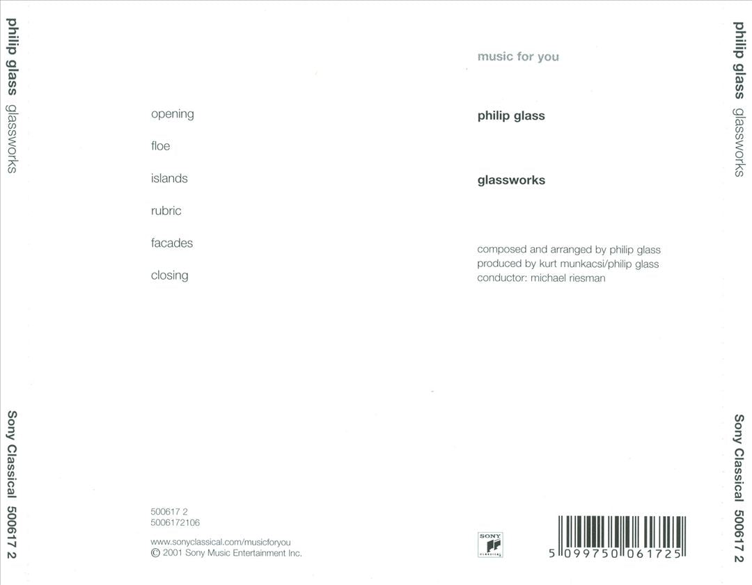 Philip Glass: Glassworks cover art