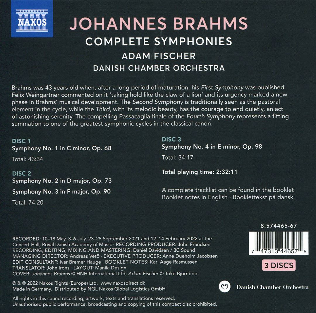 Brahms: Complete Symphonies cover art