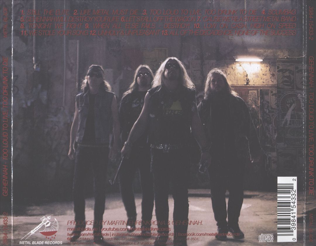Too Loud to Live, Too Drunk to Die cover art