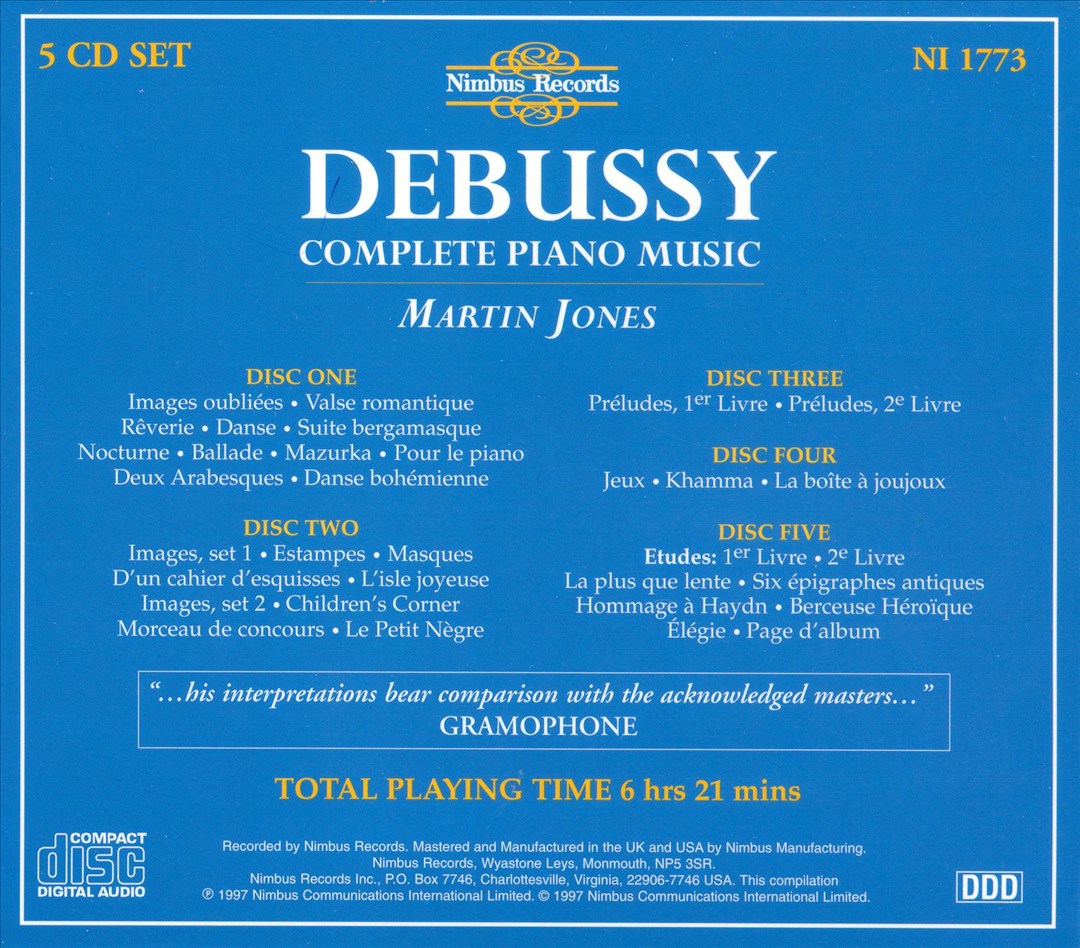 Debussy: Complete Piano Music cover art