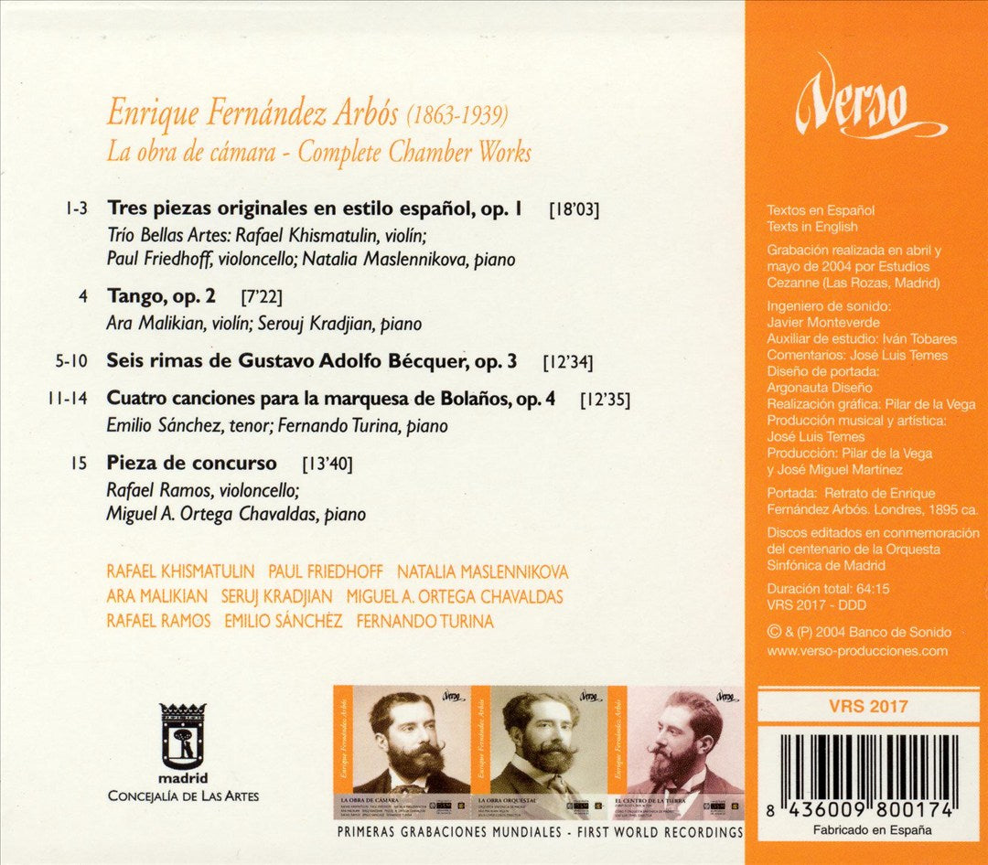 Enrique Fernández Arbós: La Obra de Camera, Vol. 1 cover art