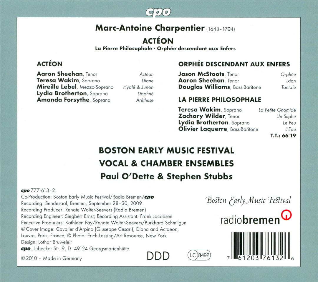 Marc-Antoine Charpentier: Actéon cover art