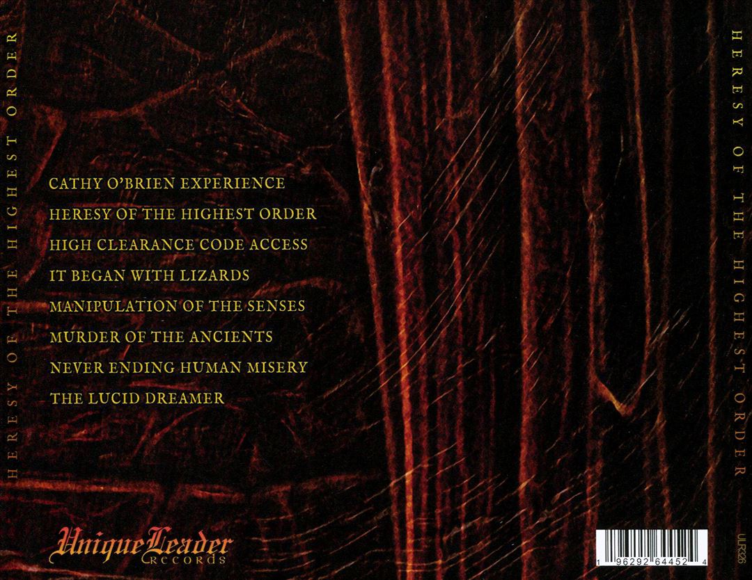 Heresy of the Highest Order cover art