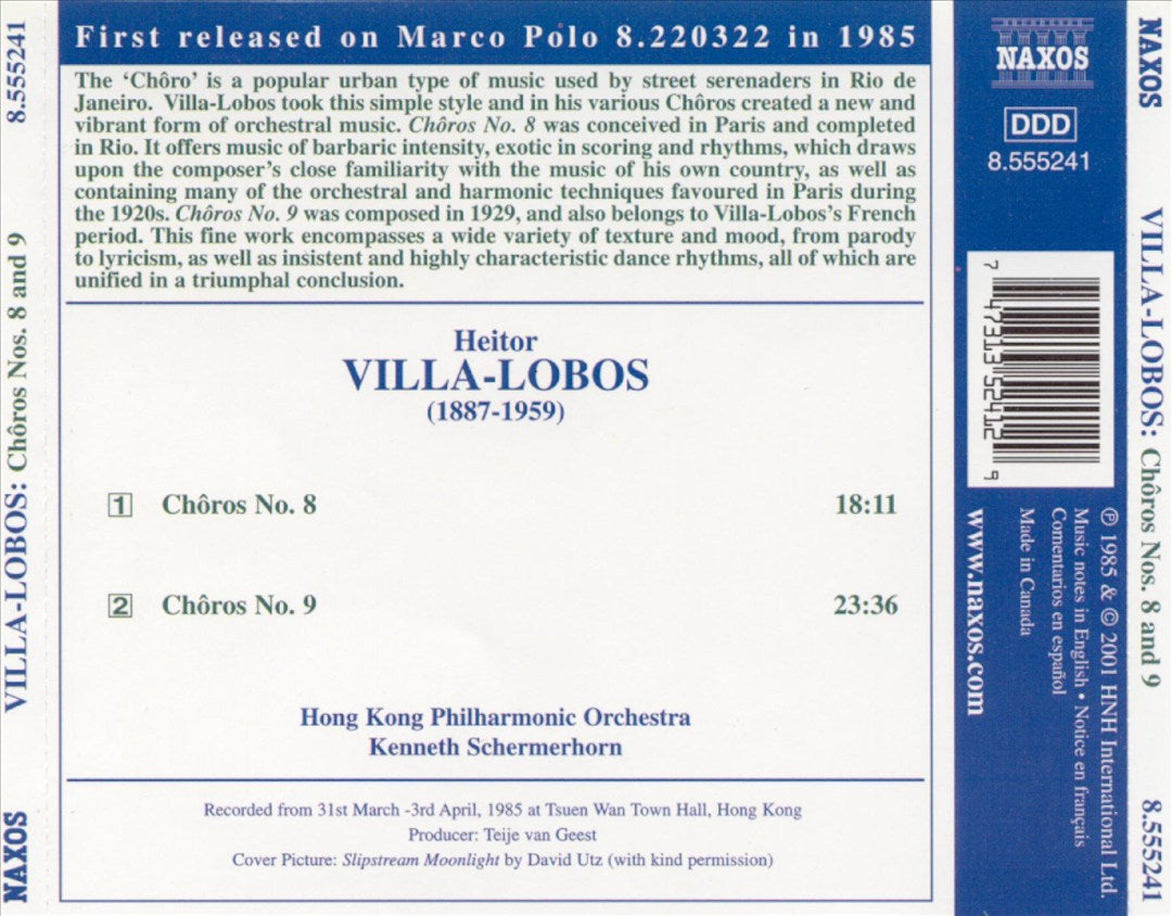 Heitor Villa-Lobos: Choros Nos. 8 & 9 cover art