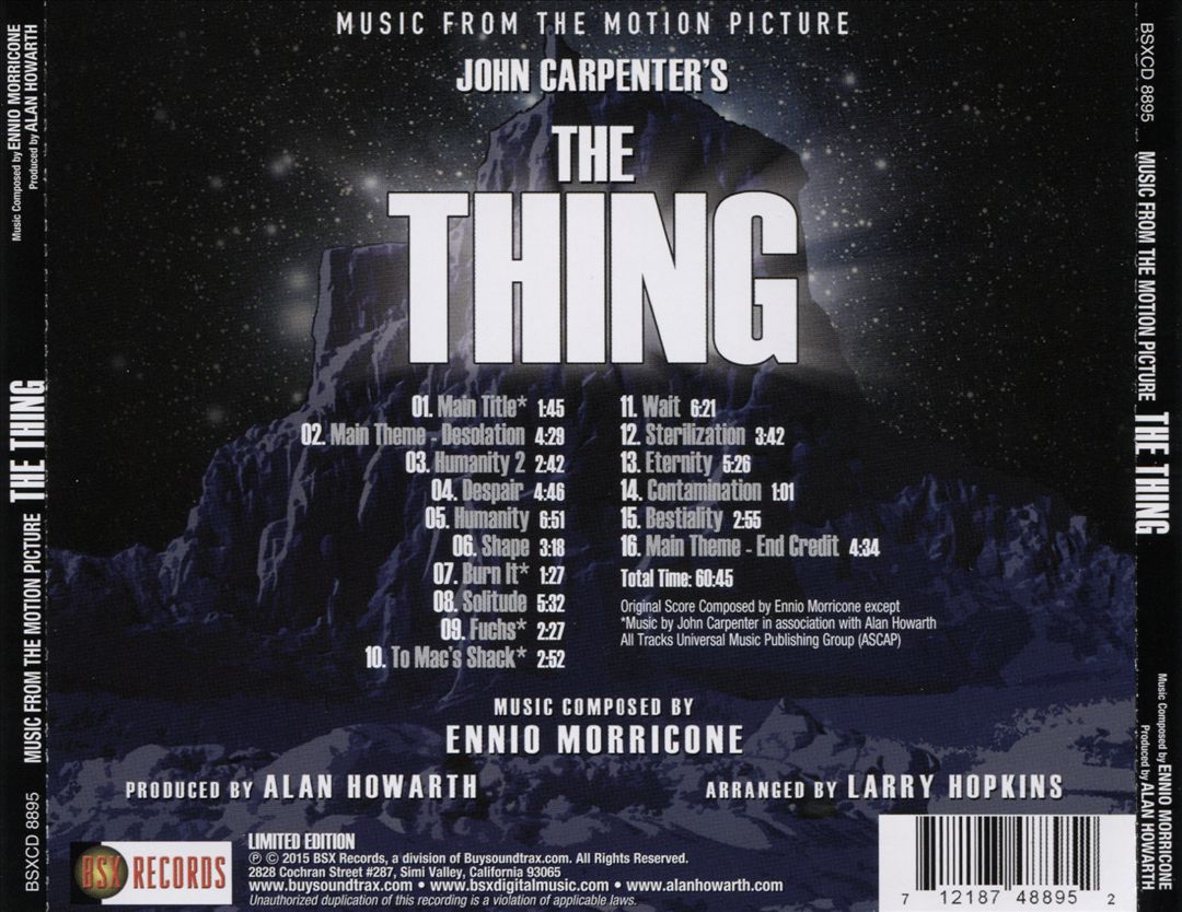 Thing [Original Motion Picture Soundtrack] cover art