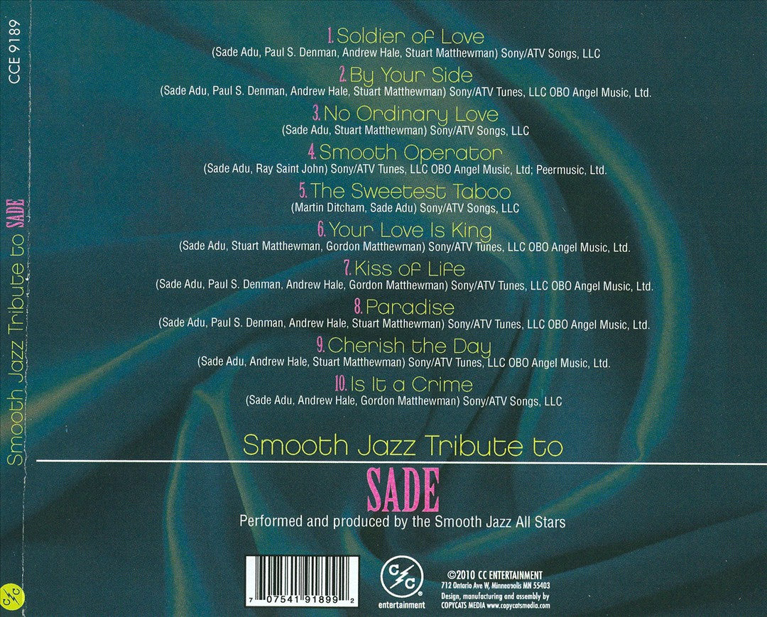 Smooth Jazz Tribute to Sade cover art