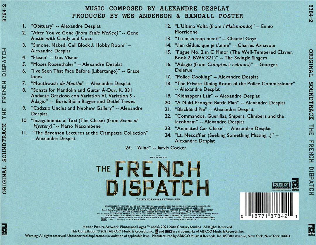French Dispatch [Original Motion Picture Soundtrack] cover art
