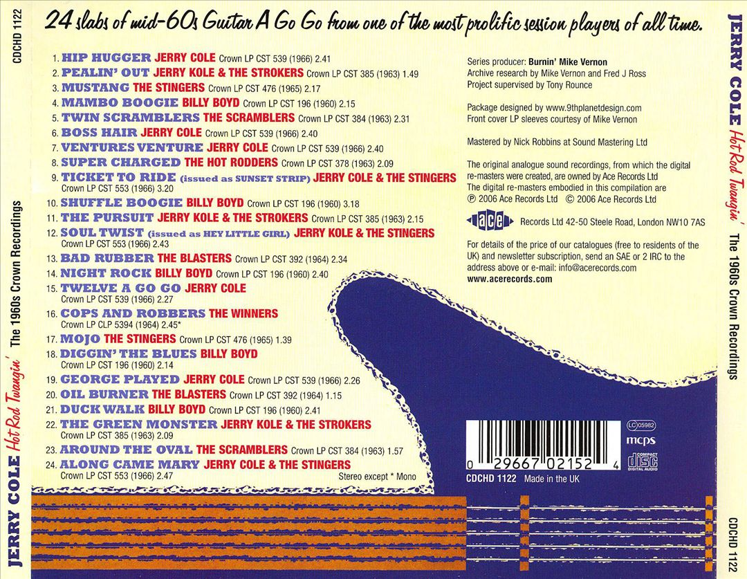 Hot Rod Twangin': The 1960s Crown Recordings cover art