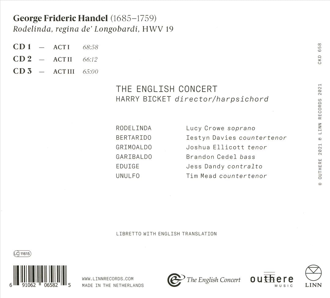 Handel: Rodelinda cover art