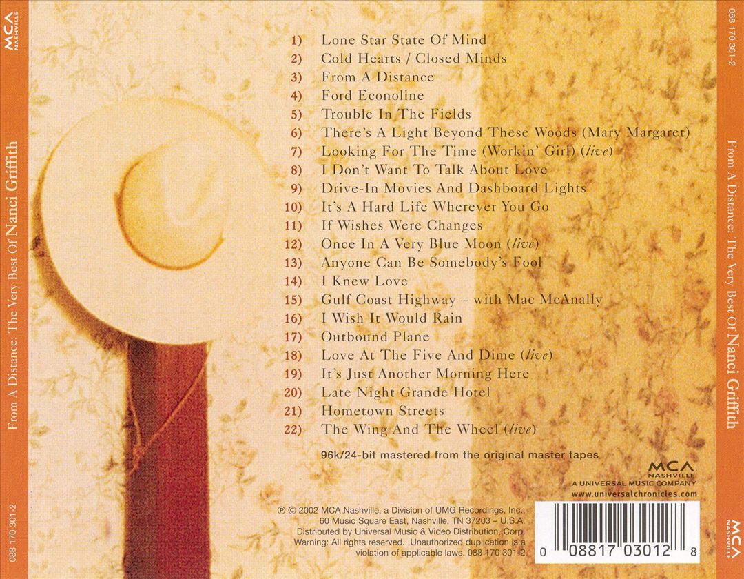 From a Distance: The Very Best of Nanci Griffith cover art