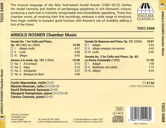 Arnold Rosner: Chamber Music cover art