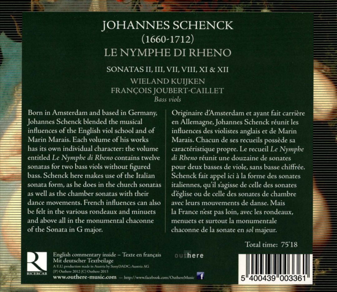 Johannes Schenck: Le Nymphe di Rheno cover art