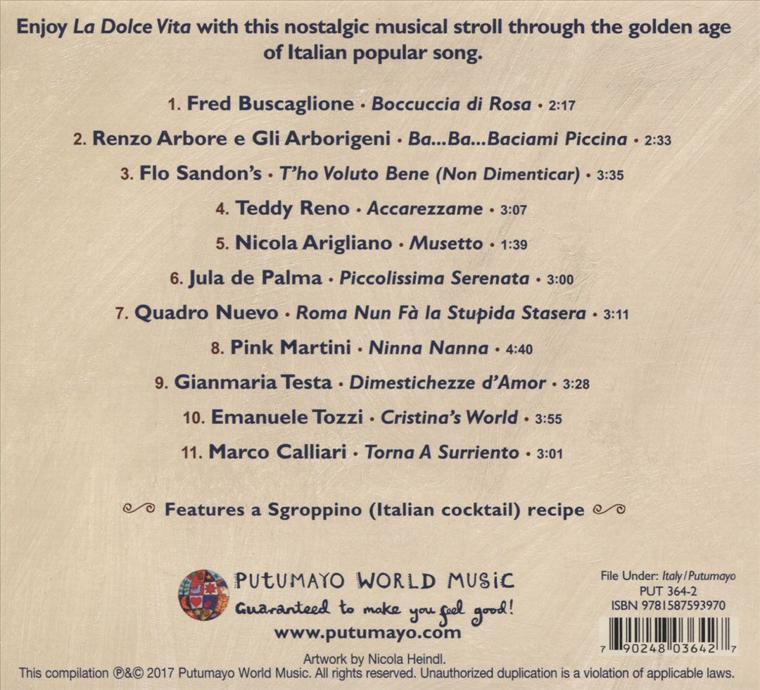 Putumayo Presents: Vintage Italia cover art
