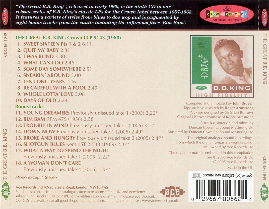 Great B.B. King [Ace] cover art