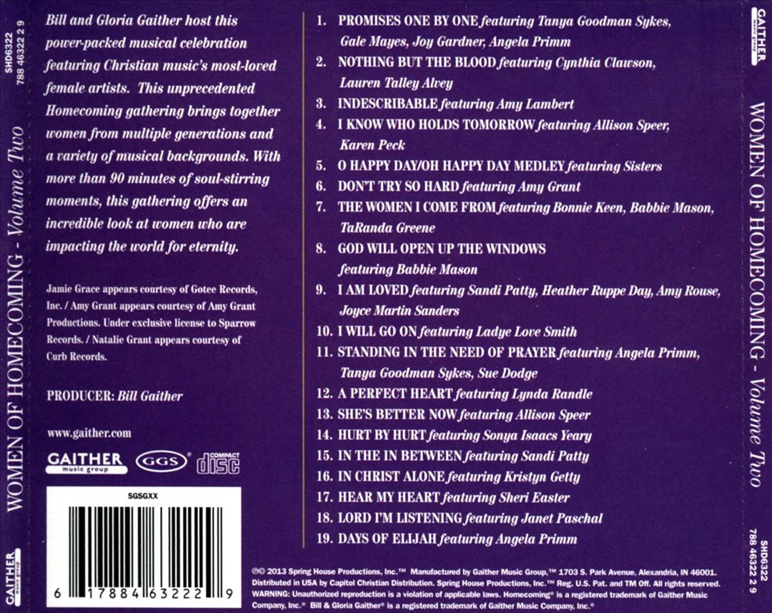 Women of Homecoming, Vol. 2 cover art