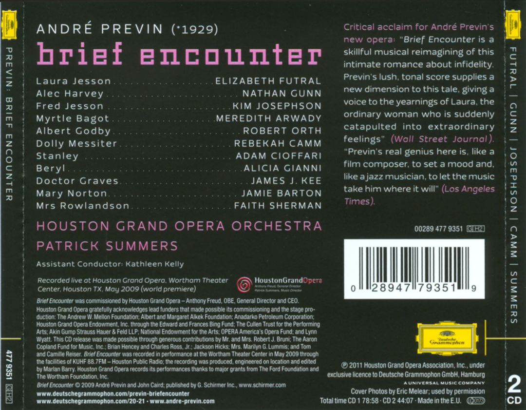 André Previn: Brief Encounter cover art