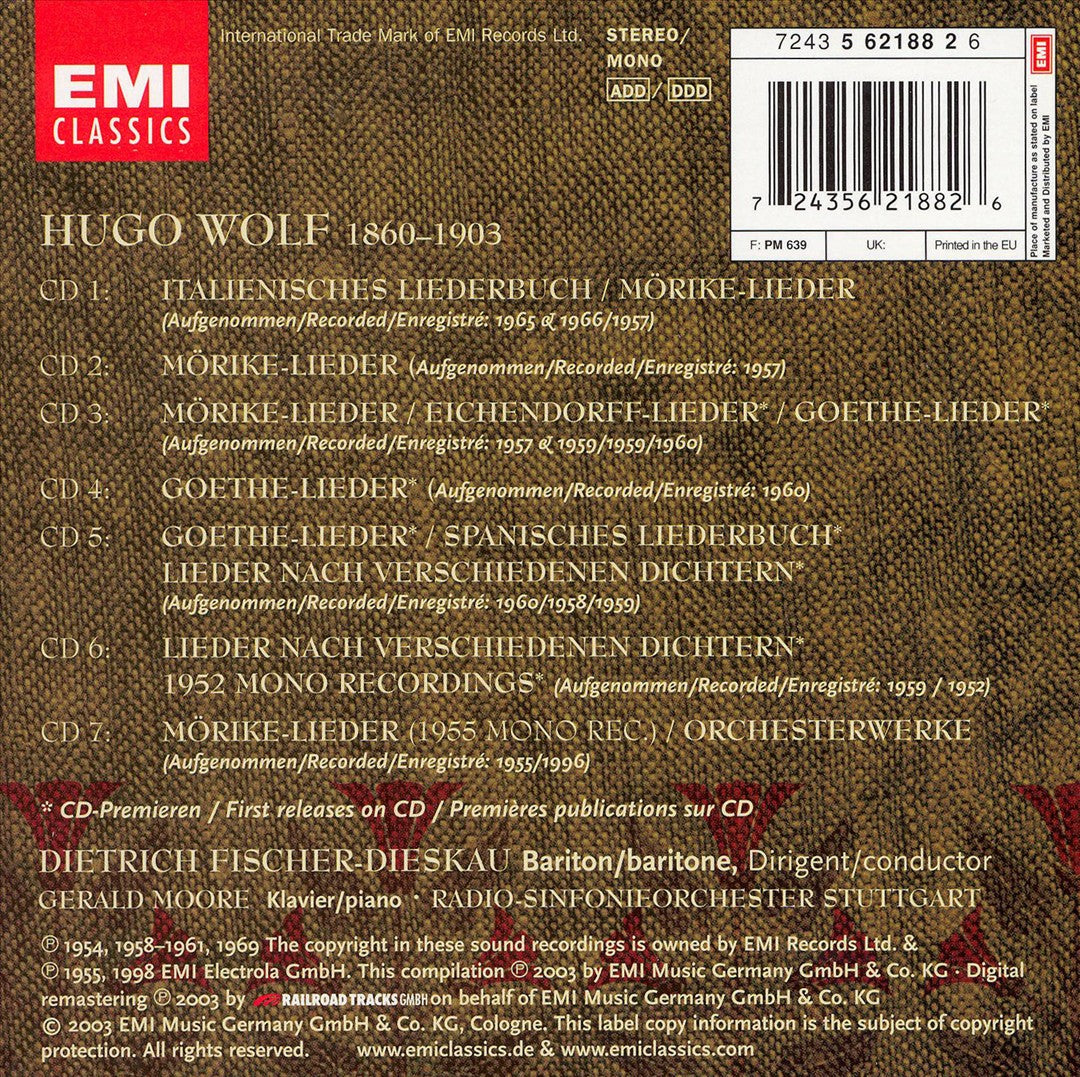 Hugo Wolf: Lieder & Orchesterwerke [Box Set] cover art