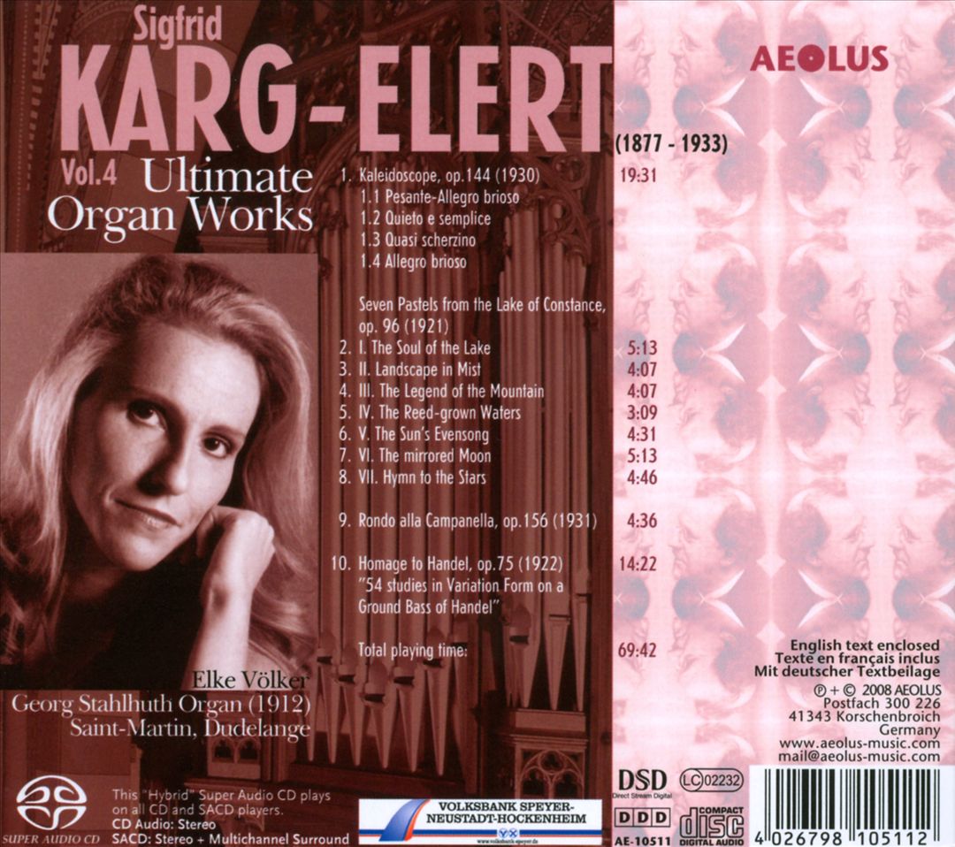 Sigfrid Karg-Elert: Ulitimate Organ Works, Vol. 4 cover art