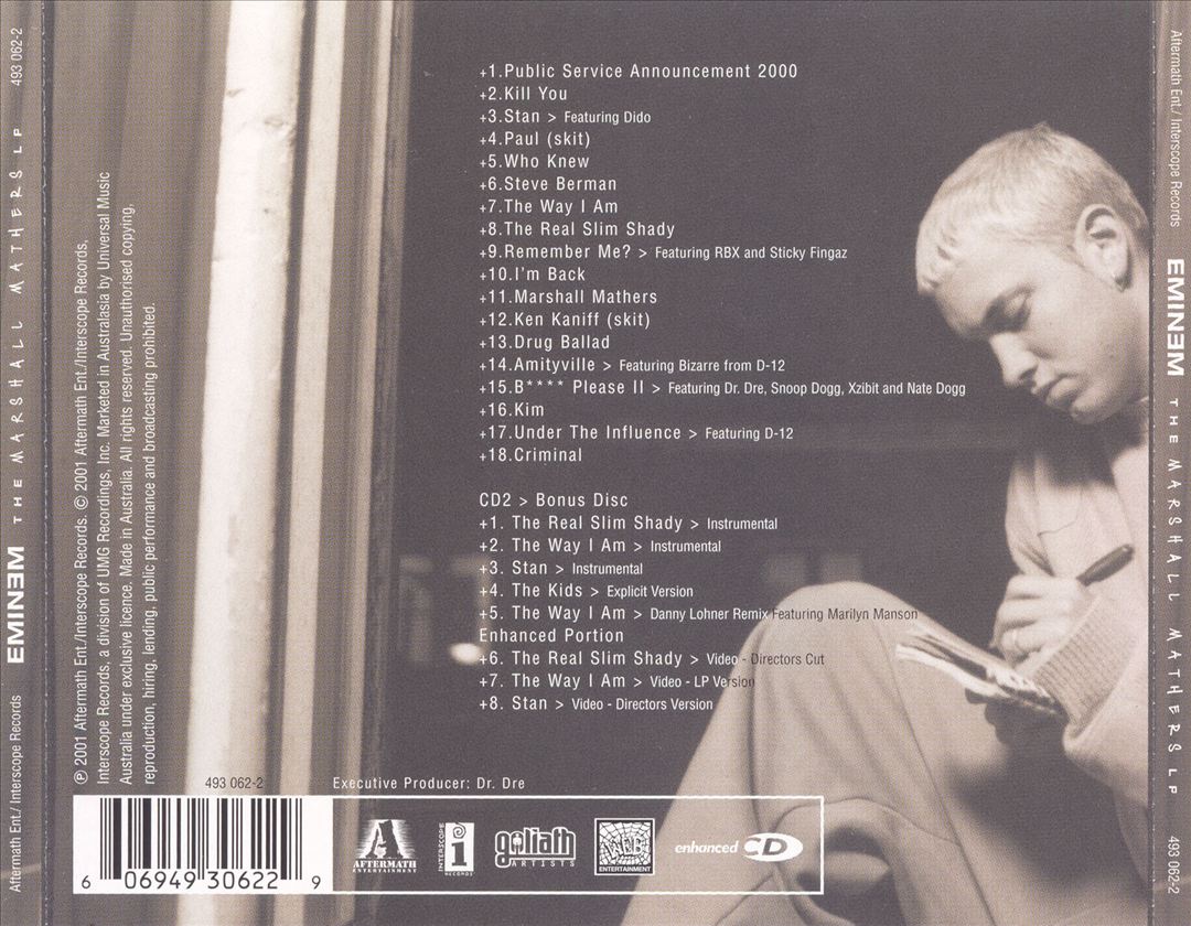 The Marshall Mathers LP [Australian Import Bonus CD] cover art
