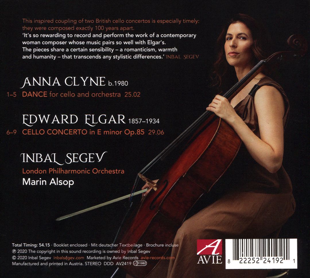 Anna Clyne: DANCE; Edward Elgar: Cello Concerto cover art