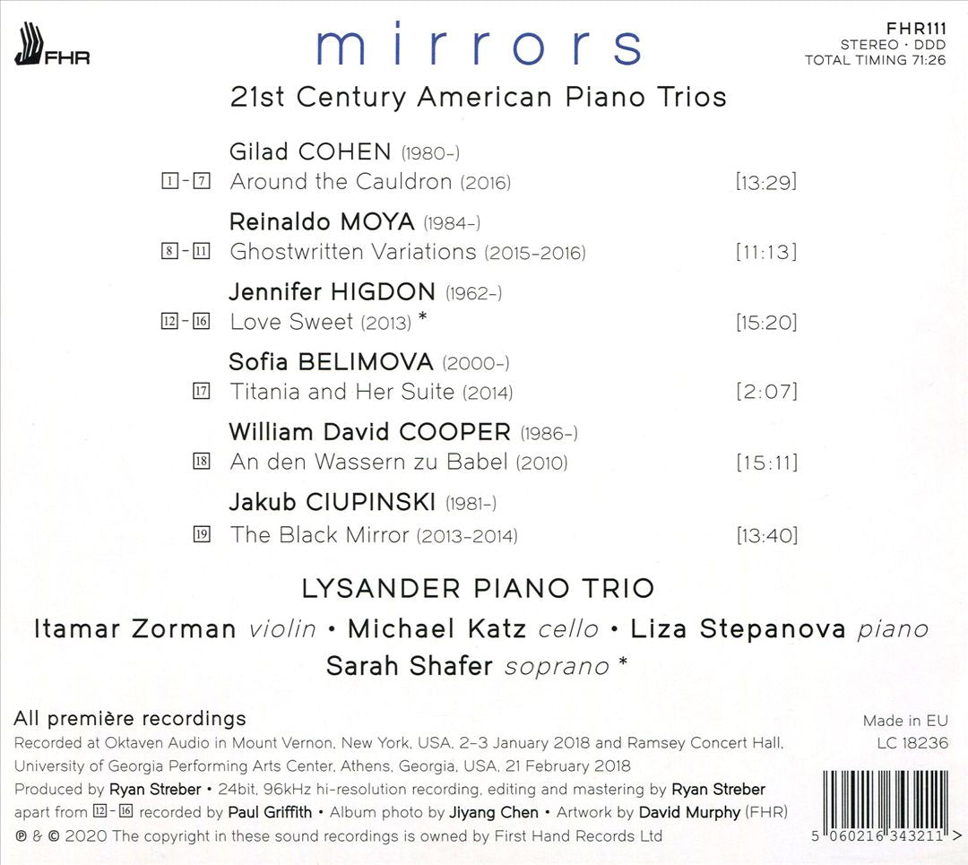 Mirrors: 21st Century American Piano Trios cover art
