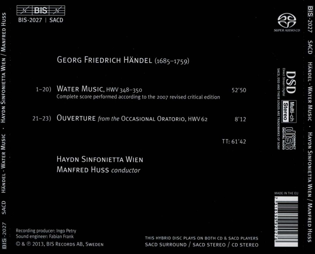 Handel: Water Music cover art