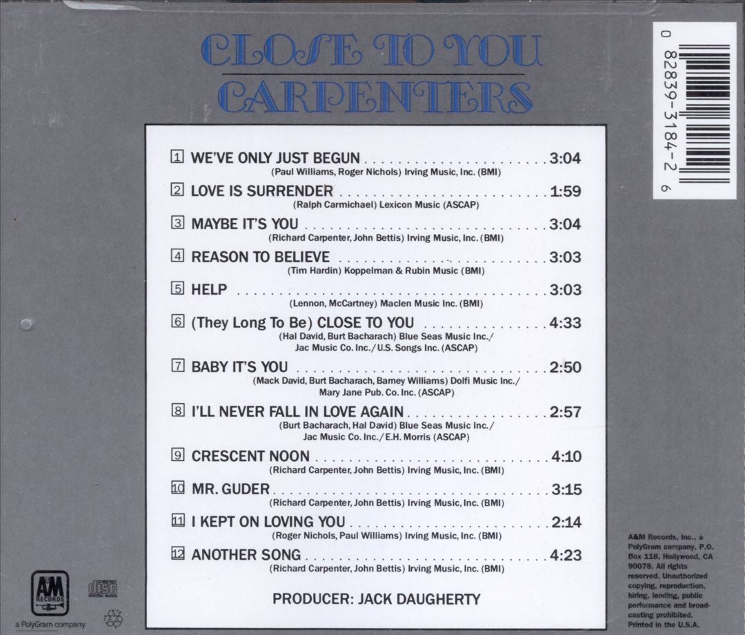 Close to You cover art