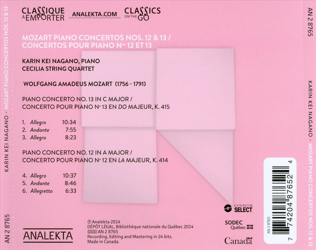 Mozart: Piano Concertos Nos. 12 & 13 cover art