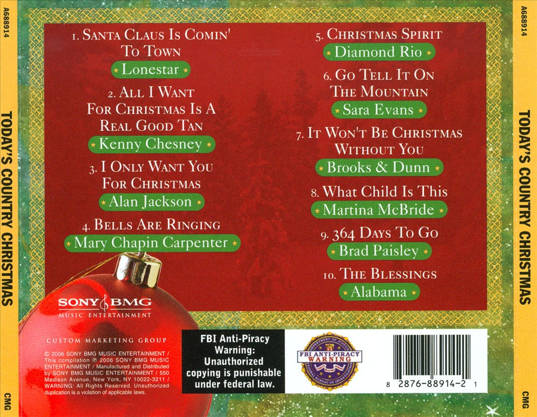 Today's Country Christmas cover art