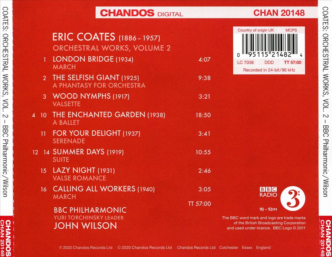 Eric Coates: Orchestral Works, Vol. 2 cover art