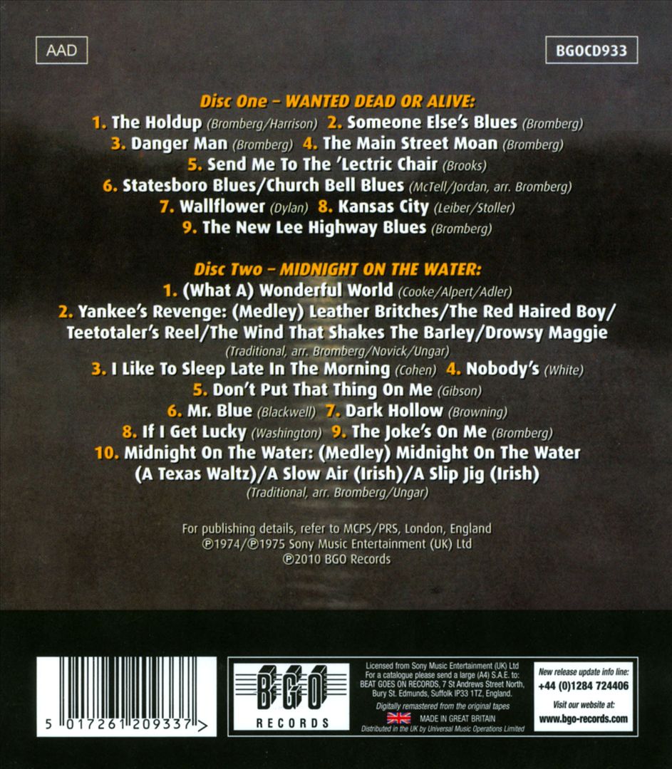 Wanted Dead or Alive/Midnight on the Water cover art