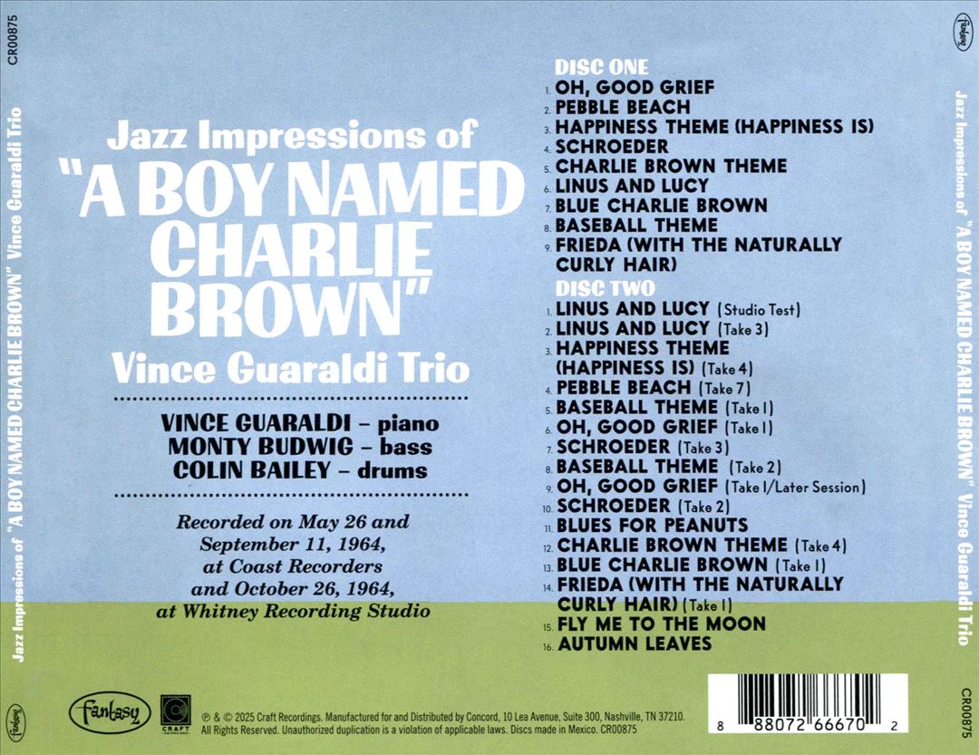 Jazz Impressions of A Boy Named Charlie Brown [Expanded Edition] [2 CD] cover art
