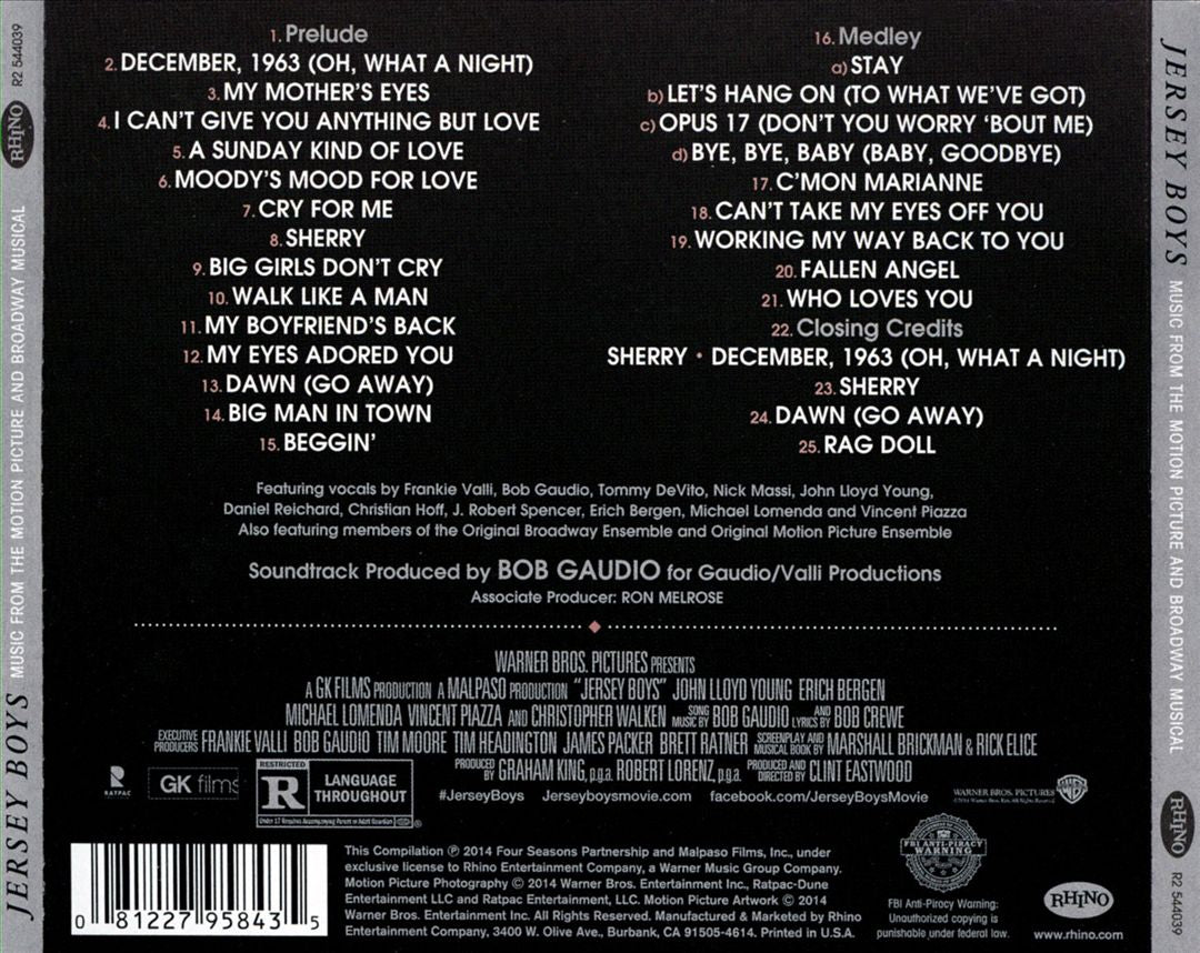 Jersey Boys: Music from the Motion Picture and Broadway Musical cover art
