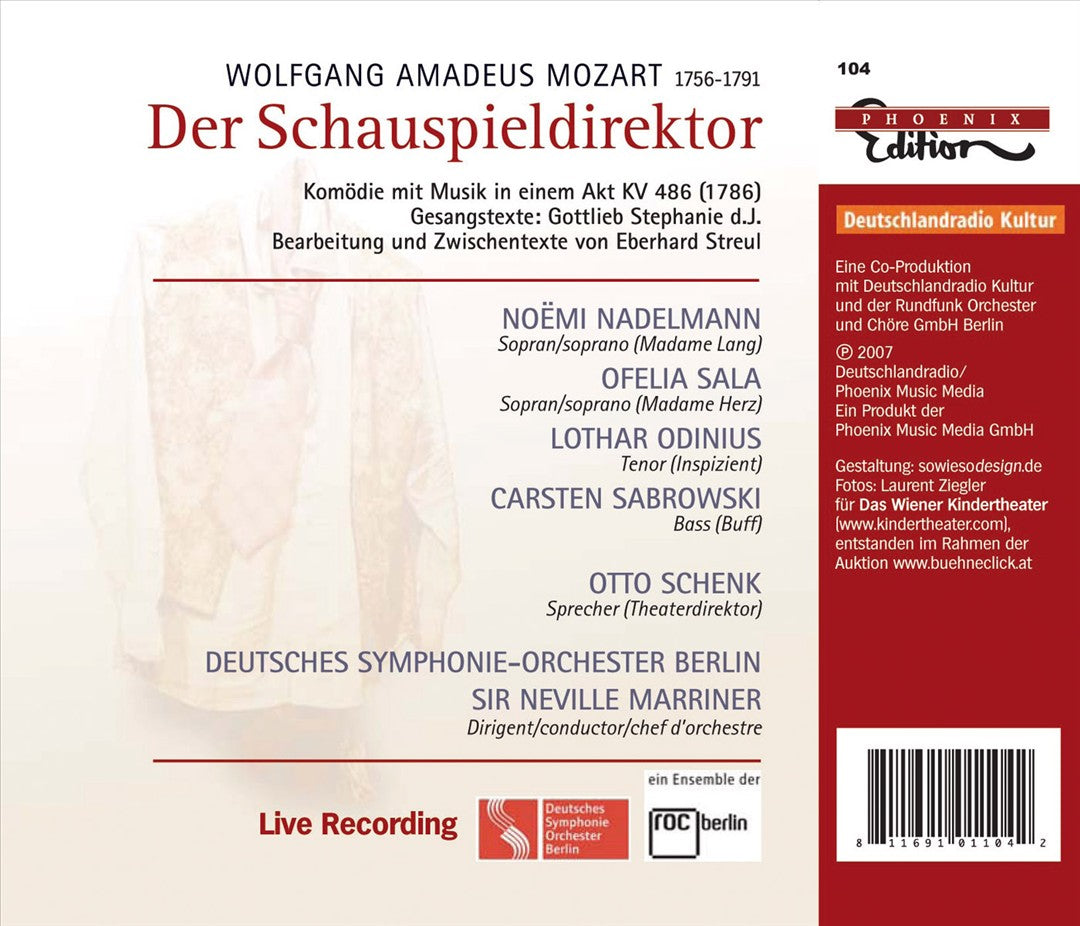 Mozart: Der Schauspieldirektor cover art