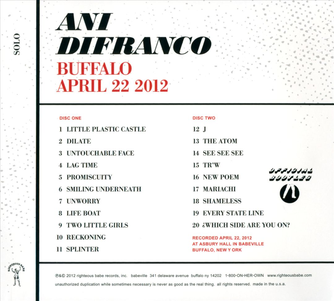 Buffalo 4-22-12 [Official Bootleg] cover art