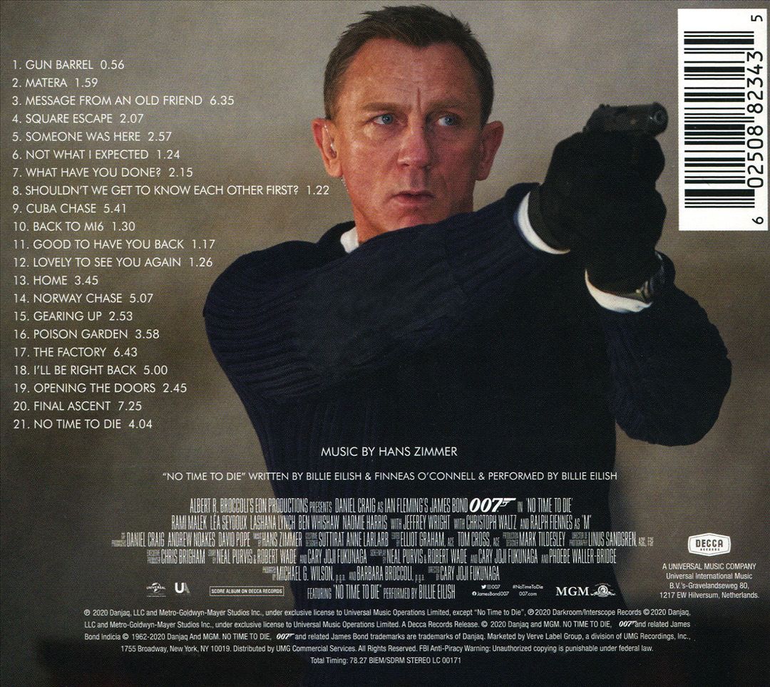 No Time to Die [Original Motion Picture Soundtrack] cover art