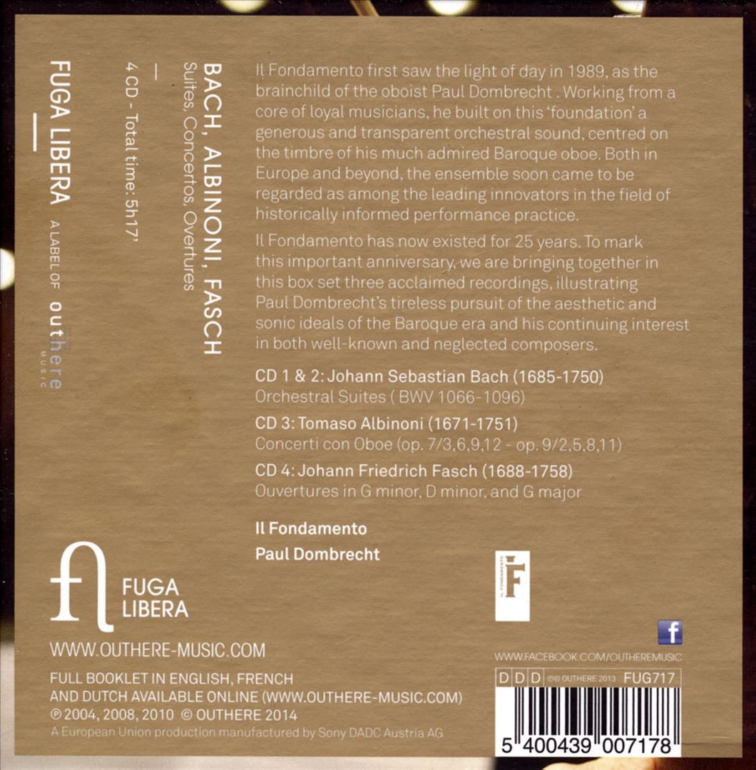 Bach, Albinoni, Fasch: Suites, Concertos, Overtures cover art