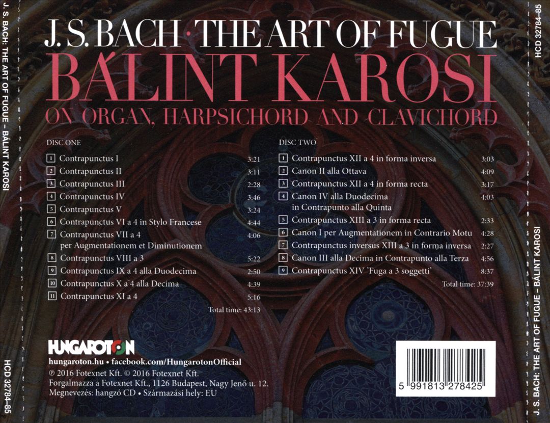 Bach: The Art of Fugue cover art