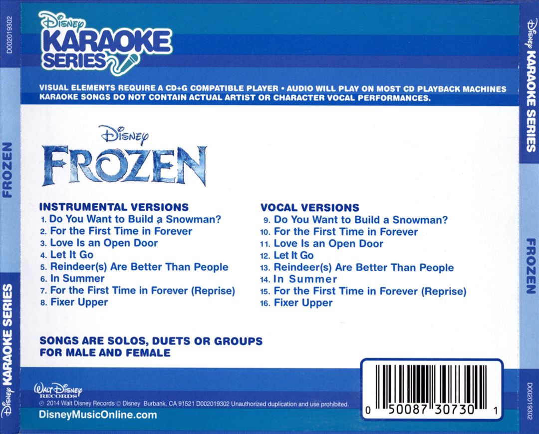 Disney Karaoke Series: Frozen [CD-G Compatible] cover art